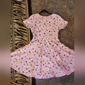 Unique Vintage Gwynnie Bee Avocado summer fruit Pink Fit-And-Flare Dress, xl
